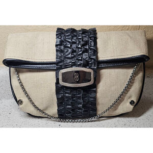 EUC Bill Blass Natural Fiber Canvas Shoulder/Clutch